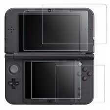 Screen Protector Compatible New 3DS XL, AFUNTA 4 Pcs Tempered Glass