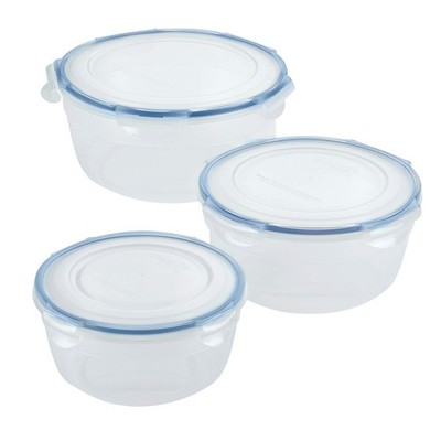 LocknLock Easy Essentials Food Storage 6 Piece - Bowl Set, Clear 