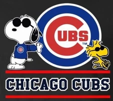 (3) Chicago Cubs Peanuts Waterproof Vinyl Stickers 3x2.5 inches Car Decals