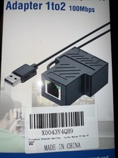 Rj45 Network Splitter Adapter 1 To 2 100mbps