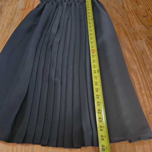 Vestido midi de gasa transparente plisado pequeño Donna Morgan años 80 de colección cuello Peter Pan - Imagen 10 de 15