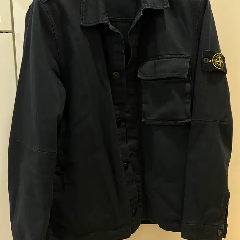 Stone Island Denim Trucker Jacket, Size M, Black, Pre-Owned