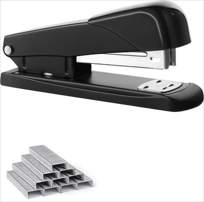 Office Staple Non-Slip Black 25 Sheet Capacity with 1000 Staples Office Home Use