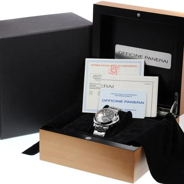 Panerai — Officine Panerai Luminor PAM00125 40mm SS Black Dial Automatic Watch #C2817