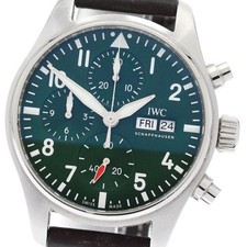 IWC SCHAFFHAUSEN PILOT'S WATCH IW388103 41mm SS Green Dial Automatic #C087 7