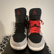 Jordan Air Jordan 1 Mid SE Negro Blanco Estampado Elefante DM1200-016 Puntera Elefante