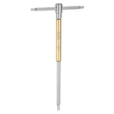 Sliding T-Handle Hex Key Wrench 4mm 3-Way Free Sliding Handle, Yellow Silver