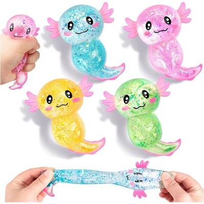 Axolotl Stress Toy Squeeze Axolotl Party Favors Malt Sugar Filled Stretchy Toys