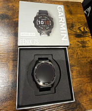 Garmin fēnix 7S Sapphire Solar GPS Smartwatch 42mm Black Titanium, Silicone
