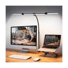 LED Desk Lamp for Office Home, 3 Head Adjustable Computer Monitor l... Fast Ship