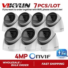 7 Pack Vikylin 4MP POE Camera Outdoor Starlight IR 30M Microphone Wired Ethernet