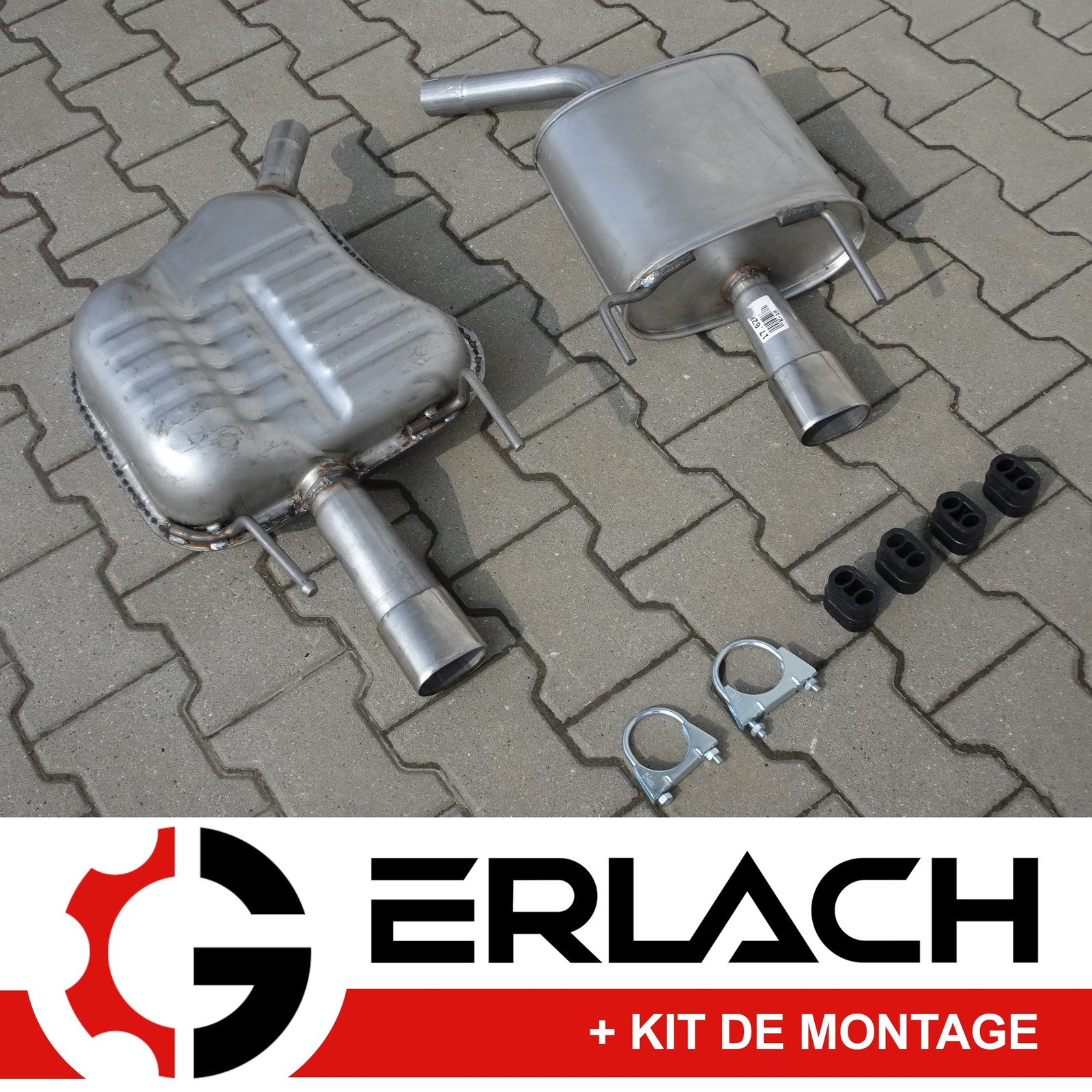 Silencieux arriere Opel Vectra C GTS des 2003 pot echappement sport 2.0i 16V reference 5976