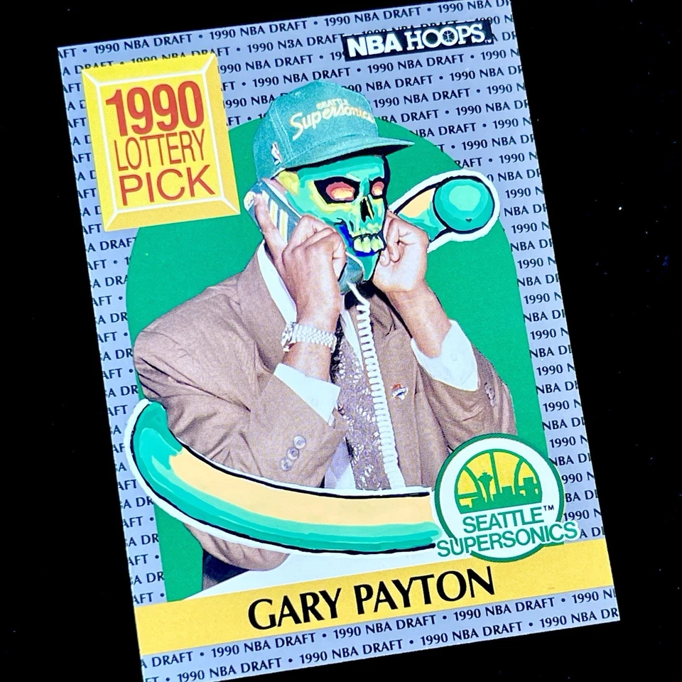 1/1 GARY PAYTON RC 💎 NBA HOOPS ROOKIE SSP 💎 NEW PENINI: ONE OF ONE ART - Image 2 of 4