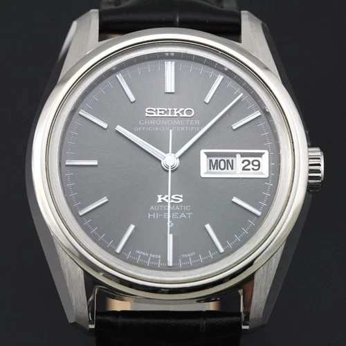 VINTAGE KING SEIKO KS CHRONOMETER 5626-7040 AUTOMATIC GRAY DIAL MEN`S WATCH