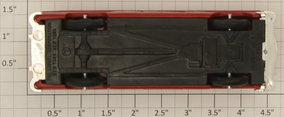 Lionel 6414-25 Red Repro Automobile with Chrome Bumpers - Image 4 of 4