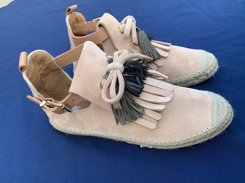 Anthropologie Intropia Kiltie Espadrille Boots Size 7. 100% Leather - Picture 6 of 15
