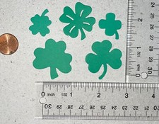   25 PC. SHAMROCK    CLOVER cardstock paper die cut embellishments QK