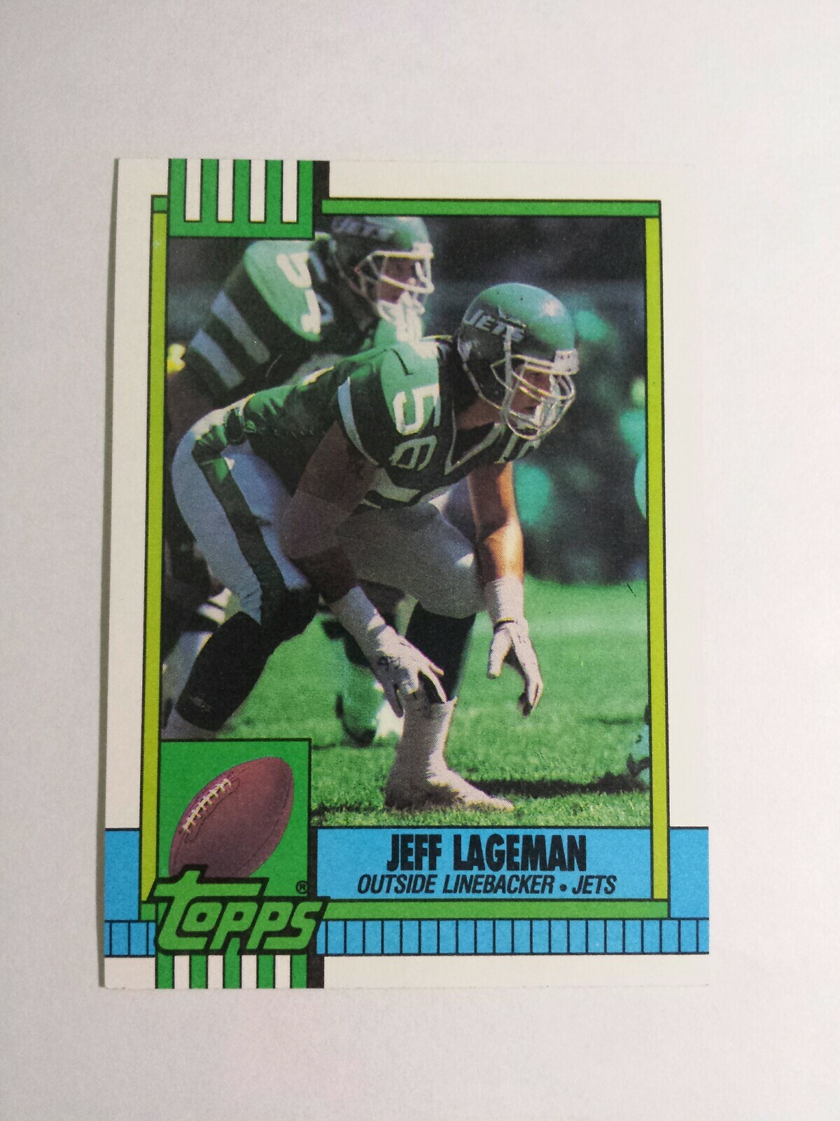 JEFF LAGEMAN 1990 TOPPS FOOTBALL CARD # 449 C5657