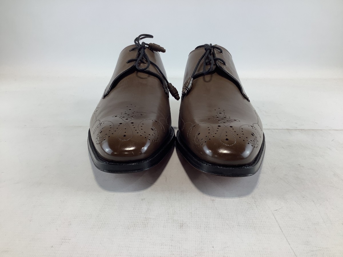 Mezlan Beautiful Harper Brown Gray Brogue Derby Dress Shoes Leather 10M NEW! Mezlan Rioja Brogue Wingtip Slip On Loafer - Brown Leather  main image 4