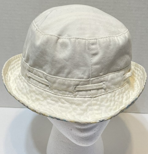 Childs Bucket Summer Sun Hat Brimmed Reversible Cotton Stripes - Picture 6 of 6