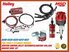 MSD Ignition Control & Distributo & Coil & Coil Bracket & Wire Set For Ford V8