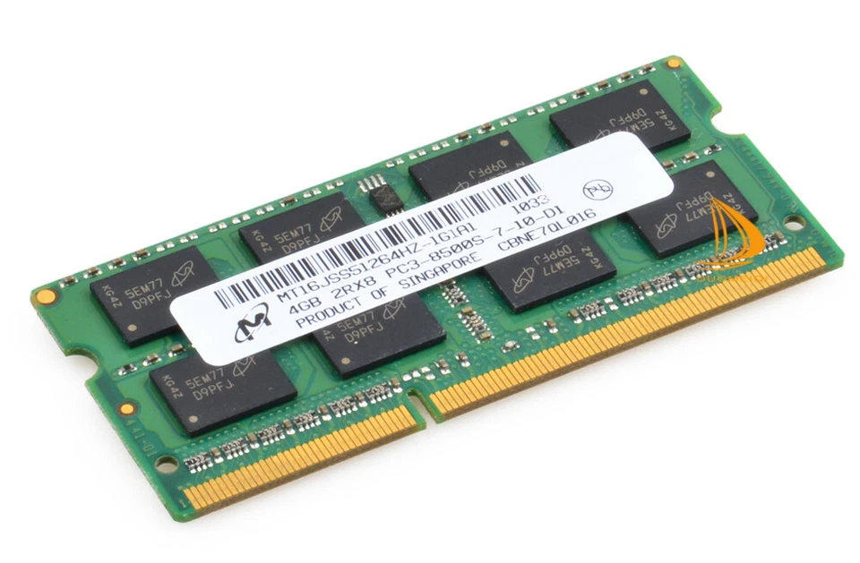 Micron 4GB 2RX8 DDR3 1066MHz PC3-8500S 1.5V SODIMM Laptop Memory RAM Low Density - Image 4 of 4