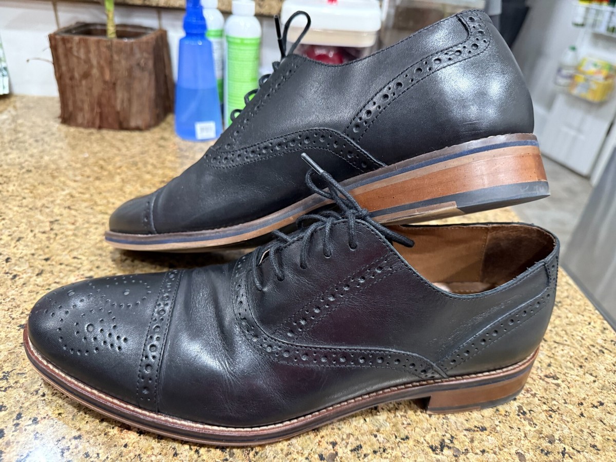 208681 PF50 CONARD MEN SHOE 9.5 M BLACK LEATHER OXFORD BY JOHNSTON & MURPHY Men main image 4