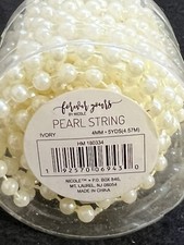 Pearl String, Ivory 4mm, 5 Yards, Forever You...