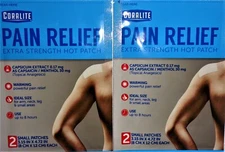 Coralite Powerful Pain Relief Hot Patch 2x(3.15"x4.72") Each Lot of 2, 4, 6, 9 *