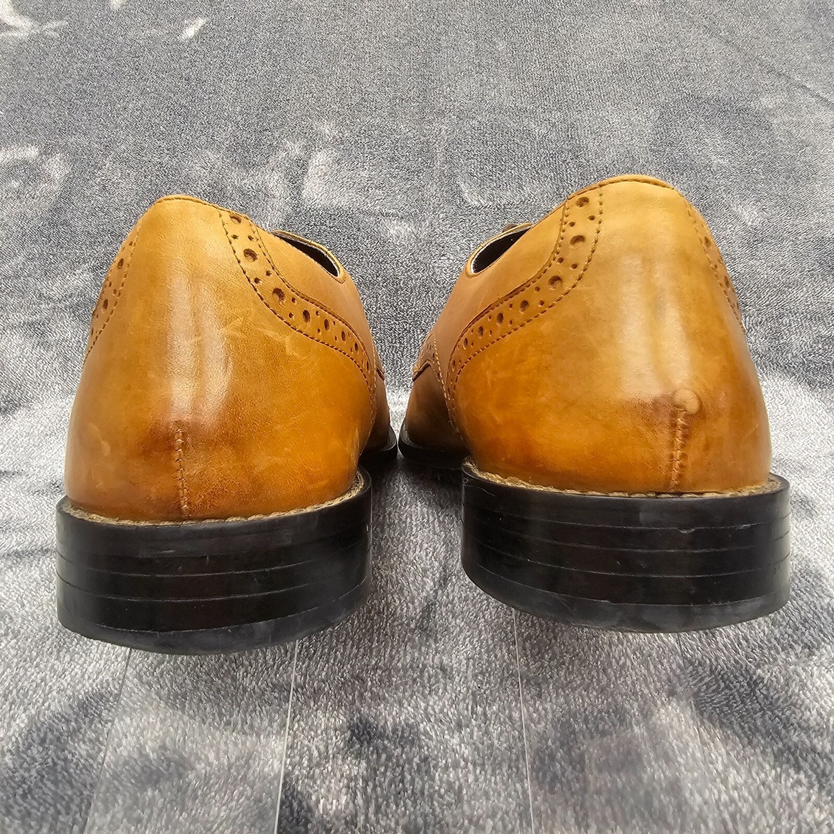 Stacy Adams Prescott Dress Shoes mens 11M Brown leather cap  display picture 1