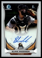 2014 Bowman Chrome Blake Anderson Auto Miami Marlins #6