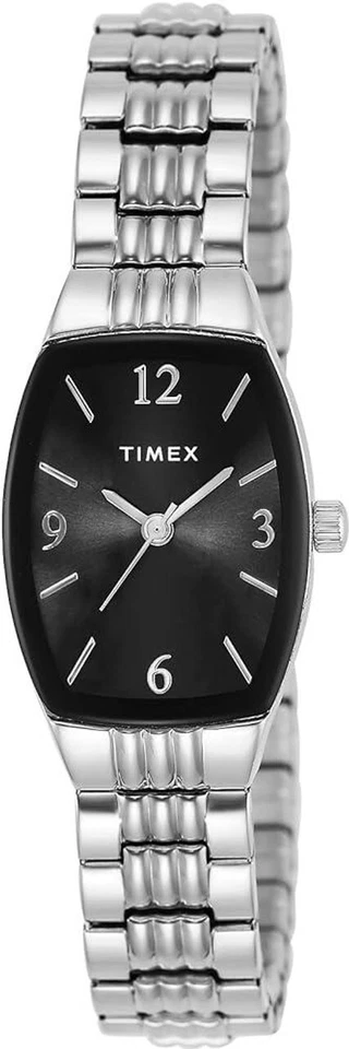 Reloj de cuarzo Timex TW2V25700 para mujer NUEVO 21 mm caja plata correa de acero inoxidable