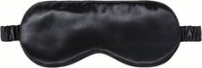 SILKEN SLUMBER SLEEP MASK. BLACK SILK SATIN. NEW IN BOX ORIG. 45. SALE 36