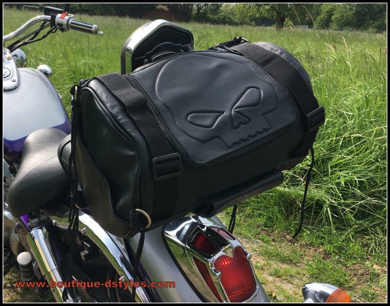 Sac sissi bar en cuir custom pour s'évader en harley sportster iron