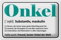 Blechschild Spruch 30X20 Cm Onkel Freund Bester Onkel Welt Deko Schild Tin Sign
