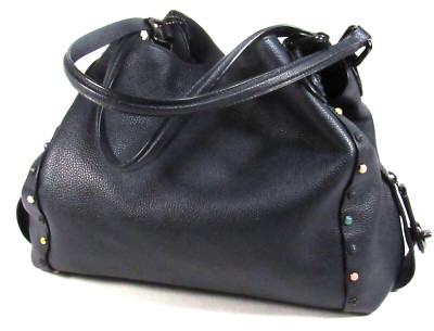 COACH CH857B4MPL 関税送料込 COACH Handbag Dark Blue Decorated Stones No. K1857-52546 | eBay