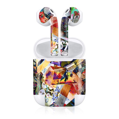 Dekorfolie Schutzfolie Air Pod Hülle Design Folien Set Musik Stickerbomb R188-14