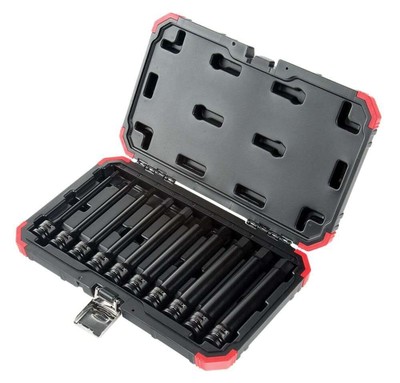 Sunex 1/2 In. Drive Metric Impact Hex Driver Set 10 Pc
