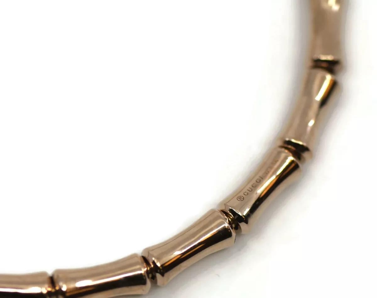 Gucci Bamboo Stretch 18K Rose Gold Bracelet eBay