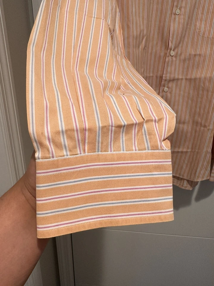 Brioni Gold Label Men's Button up Dress Shirt Striped Size 16 L Italy - Image 4 of 4