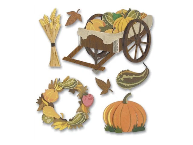 Pegatinas dimensionales Jolee's Boutique COSECHA DE CALABAZA - 7 piezas Foto 2 de 2