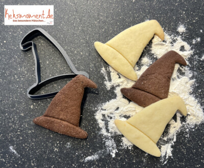 Keksausstecher Cookie Cutter Hexenhut Witch hat Halloween Plätzchen Teig Dough
