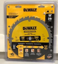 Dewalt Construction 10 in. 24-Teeth Thin Kerf Table Saw Blade, DW3112