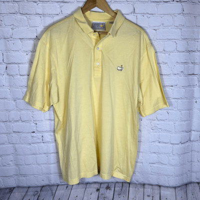 Augusta National Golf Shop Men's Polo Shirt Green 60's Two Ply Mercerized Large