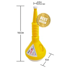 YELLOW FUNNEL 420 14.5 In in length, 6 inch top, 0.8 inch end USA CLEAN FUNNEL