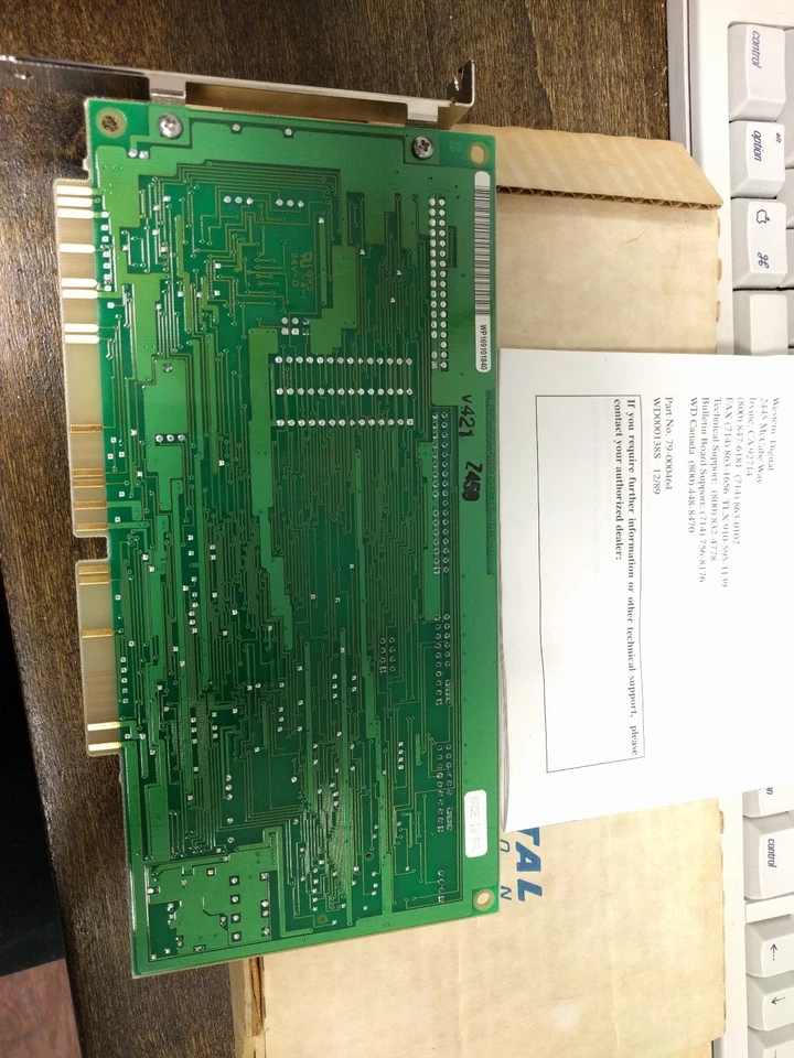 Vintage 1989 Western Digital WD1006V-MM1 MFM hard disk controller ISA 1:1 NOS - Image 2 of 4