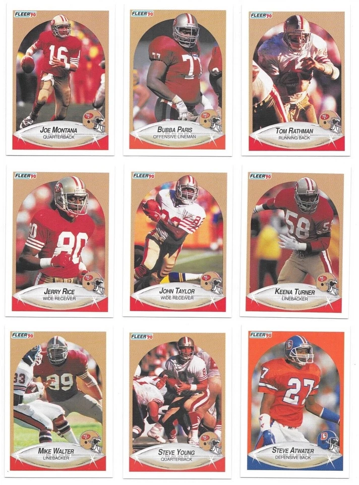 1990 Fleer Football Trading Cards / Choose #s 1 - 250 / mb39 - Image 2 of 4