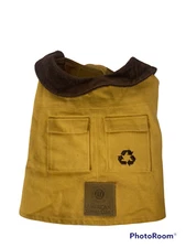 DOG JACKET BY JPI JAKKS PACIFIC AKC SMALL 8" LONG DOG PET YELLOW BROWN FUR TRIM