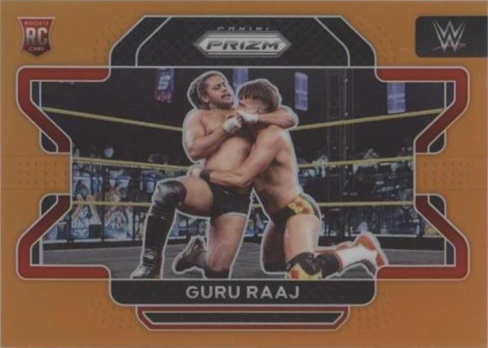 Raaj 99 2022 Panini Prizm WWE - Guru Raaj #58 Orange Prizm /99 (RC) for sale ...
