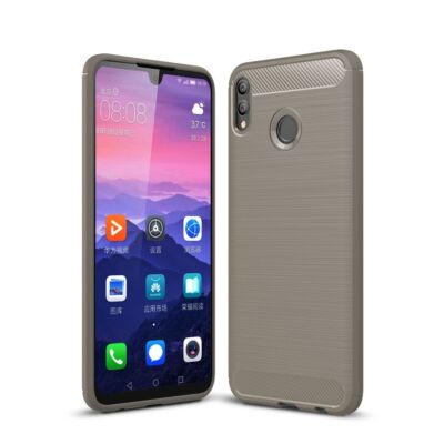 Handyhülle Schutz Case für Huawei Honor 8X Max Cover Bumper Carbon Optik Grau